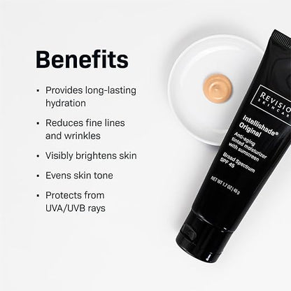 Revision Skincare Intellishade®Original SPF 45,Anti-Aging Tinted Sunscreen for Face, Daily Moisturizer with SPF